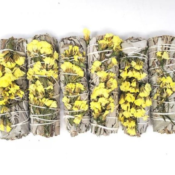 Other - 1 YELLOW Sinuata Flowers with White Sage